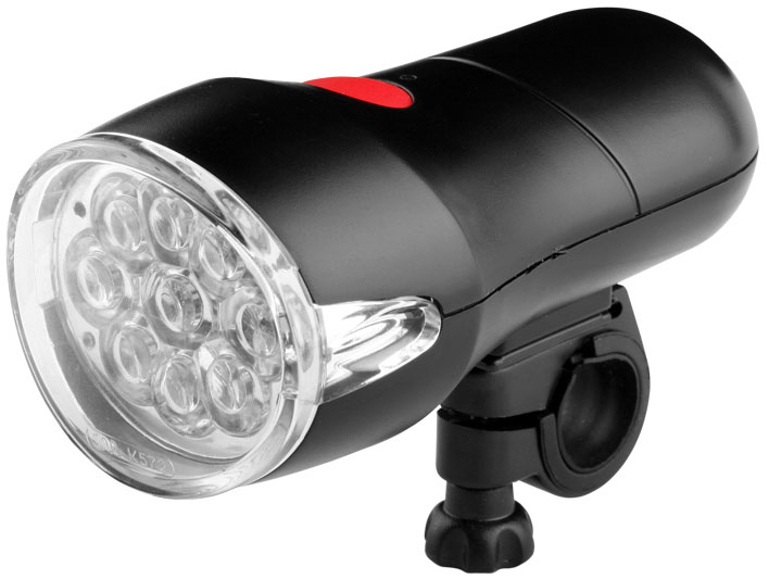 Фонарь передний JY-154А 9 светодиодов 4 режима чёрный 560029