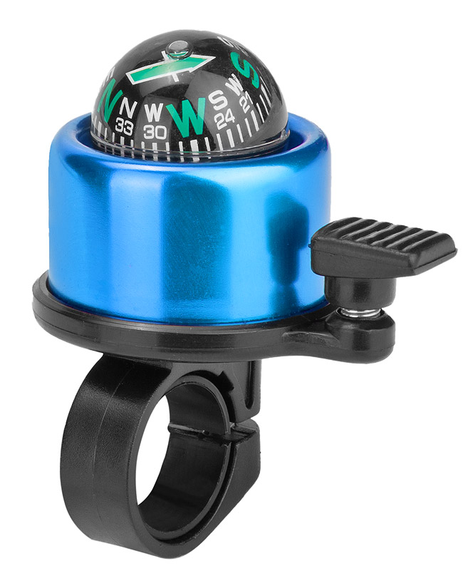 Звонок 14A-09 "Компас" алюминий/пластик, чёрно-синий 210104