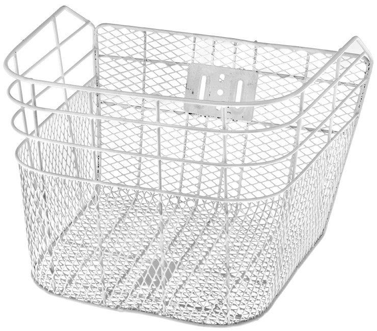 Велокорзина передняя JL-027 белая для 28" 270045