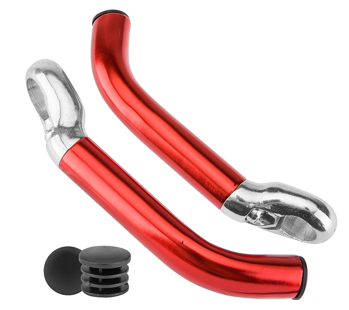 Рога на руль KWL-4, 2 болта, алюминиевые красные 440035