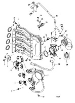 Впускной коллектор 4-Х ТАКТНОГО ПЛМ MERCURY 60 Серийный номер от 1C000001 до 1C050251