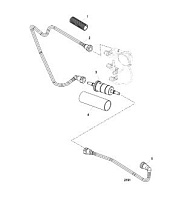 Топливные линии 4-Х ТАКТНОГО ПЛМ MERCURY 50 Серийный номер от 0P153500 до 0P400999