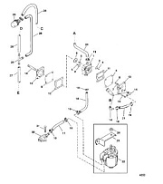 Топливный насос (ручной) 2-Х ТАКТНОГО ПЛМ MERCURY 55 Серийный номер от 0G760300 до 0T979999
