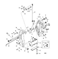 Зажимной кронштейн (ручной) 2-Х ТАКТНОГО ПЛМ MERCURY 55 Серийный номер от 0G760300 до 0T979999