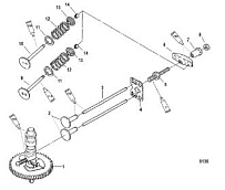 Впускные / выпускные клапаны 4-Х ТАКТНОГО ПЛМ MERCURY 6 Серийный номер от 0P073456 до 0P400999