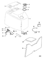 Верх капота 2-Х ТАКТНОГО ПЛМ MERCURY 75 Серийный номер от 0P325500 и выше
