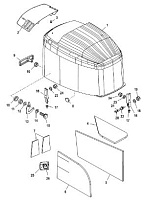 Верх капота 4-Х ТАКТНОГО ПЛМ MERCURY 80 Серийный номер от 1B227000 до 1B366822