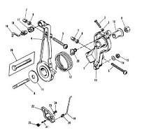 Дроссель и рычаг 2-Х ТАКТНОГО ПЛМ MERCURY 50EO Серийный номер от 9683055 до 9885344