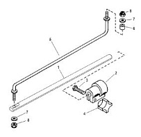 Пластина фиксации поворота мотора 2-Х ТАКТНОГО ПЛМ MERCURY 90 Серийный номер от 1B000001 и выше