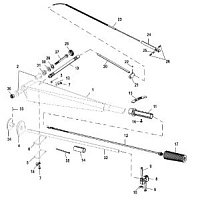 Ручки руля 2-Х ТАКТНОГО ПЛМ MERCURY 55 Серийный номер от 0T980000 и выше