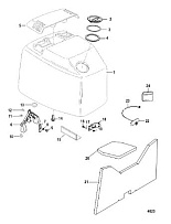Верх капота 2-Х ТАКТНОГО ПЛМ MERCURY 75 Серийный номер от 0T980000 до 0T999999