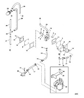Топливный насос (ручной) 2-Х ТАКТНОГО ПЛМ MERCURY 60 Серийный номер от 0P017000 до 0P325499