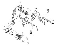 Кронштейн в сборе, дроссель 4-Х ТАКТНОГО ПЛМ MERCURY 115 Серийный номер от 01B366823 и выше