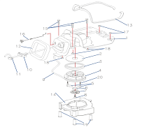 Ручной стартер 4-Х ТАКТНОГО ПЛМ SEANOVO F2,5BMS