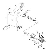 Компоненты закачки масла 2-Х ТАКТНОГО ПЛМ MERCURY 90 Серийный номер от 0P325500 и выше