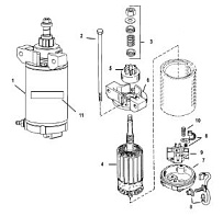 Стартер 4-Х ТАКТНОГО ПЛМ MERCURY 30 Серийный номер от 0T409000 до 1B226999