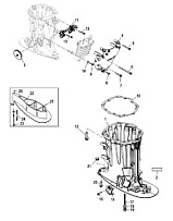 Корпус карданного вала 4-Х ТАКТНОГО ПЛМ MERCURY 135 Серийный номер от 1B381712 до 1B517158