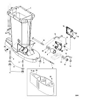Корпус ведущего вала(USA 0T801000/ BEL 0P268000 и выше) 2-Х ТАКТНОГО ПЛМ MERCURY 75 Серийный номер от 0P017000 до 0P325499