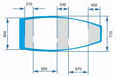 Стеклопластиковая лодка WYATBOAT Малютка