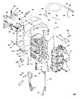 Блок цилиндров 2-Х ТАКТНОГО ПЛМ MERCURY 90 Серийный номер от 0G760300 до 0T979999