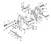 Зажимной кронштейн (ручной) (S/N: 0D1812000 и выше) 2-Х ТАКТНОГО ПЛМ MERCURY 55 Серийный номер от 9741042 до 9885344