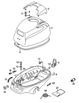 Капот 4-Х ТАКТНОГО ПЛМ MERCURY 3.5 Серийный номер от 0R131842 и выше