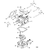 Карбюратор 2-Х ТАКТНОГО ПЛМ MERCURY 55 Серийный номер от 9973100 до 0P016999