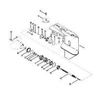 Корпус шестерни (карданный вал) 2-Х ТАКТНОГО ПЛМ MERCURY 50EO Серийный номер от 9469200 до 9683054