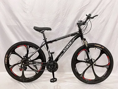Велосипед 26" HEMEN YTJ-MTB-55 (литые обода 6 ЛУЧЕЙ-ЧЕРНЫЕ, диск.торм.21ск) ЧЕРНЫЙ