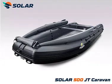 Лодка надувная моторная solar-500 caravan jet tunnel (expedition)