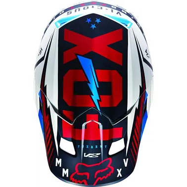 Козырек к шлему Fox V2 Vicious Helmet Visor Blue/White