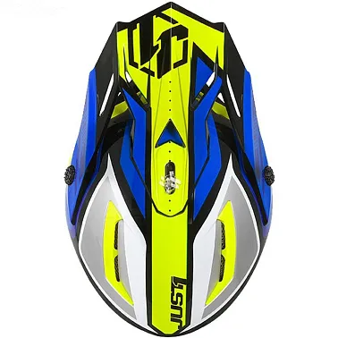 Козырек для шлема JUST1 J38 BLADE синий/Hi-Vis желтый/черный