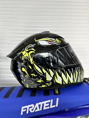 Шлем интеграл HETOSHI XD1-97 цв. Черно зеленый глянцевый  р. L