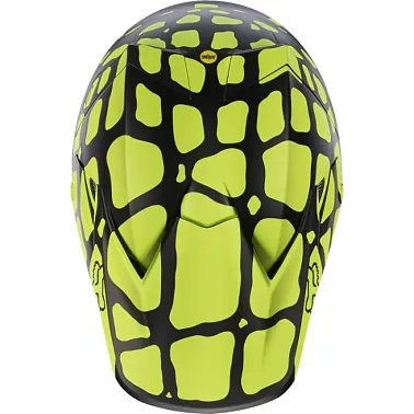 Козырек к шлему Fox V3 Helmet Visor Grav Black/Yellow