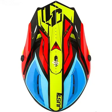 Козырек для шлема JUST1 J38 BLADE желтый/красный/синий
