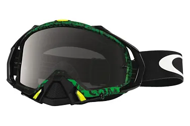 Очки для мотокросса OAKLEY Mayhem Pro Distress зеленые-черные / темно-серая (OO7051-31)