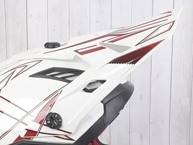 Козырек для шлема Атаки SC-16 белый/красный глянцевый