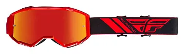 Очки для мотокросса FLY RACING ZONE (2019) YOUTH (детские) красные, зеркальные-красные
